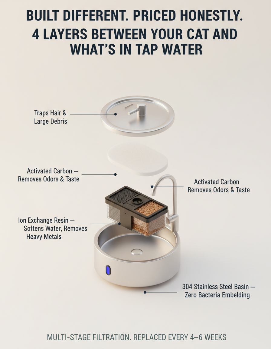 Whisker Well™ Filtered Cat Fountain